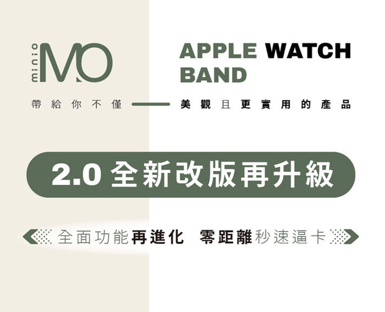 minio|Apple Watch 悠遊卡防水矽膠錶帶 New 2.0